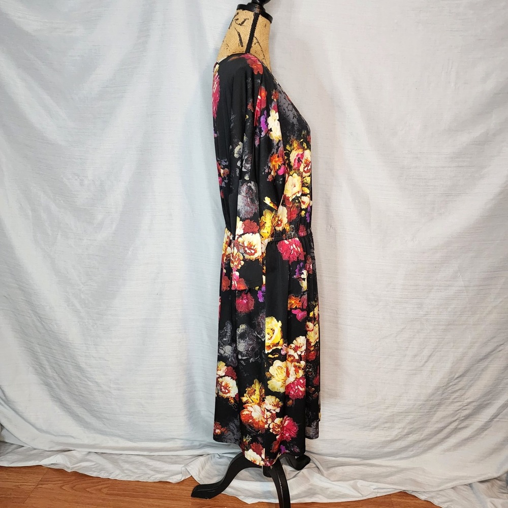 Vtg IGIGI by Yuliya Raquel Maggie Dress Scarlet Dahlia Blouson Elastic Waist 2X - Picture 4 of 11